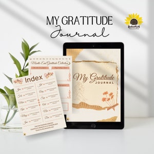 Daily Gratitude Journal for iPad, GoodNotes | Digital Gratitude Journal | Digital Journal | Mental Health, Self Care & Mindfulness Journal