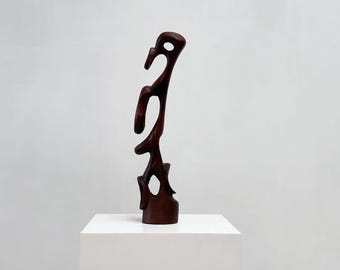 1960's abstract wooden sculpture