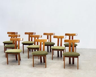 XL set of ten T-shape dining chairs