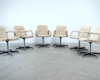 Set of six Italian conference chairs
