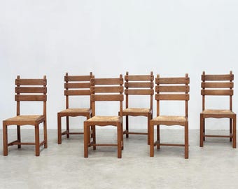 Juego de seis sillas de comedor francesas