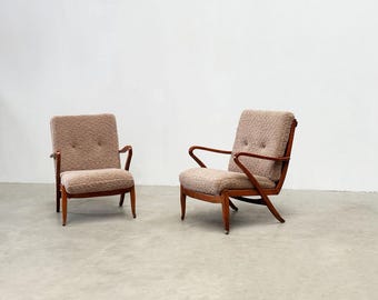 Set of two French lounge chairs
