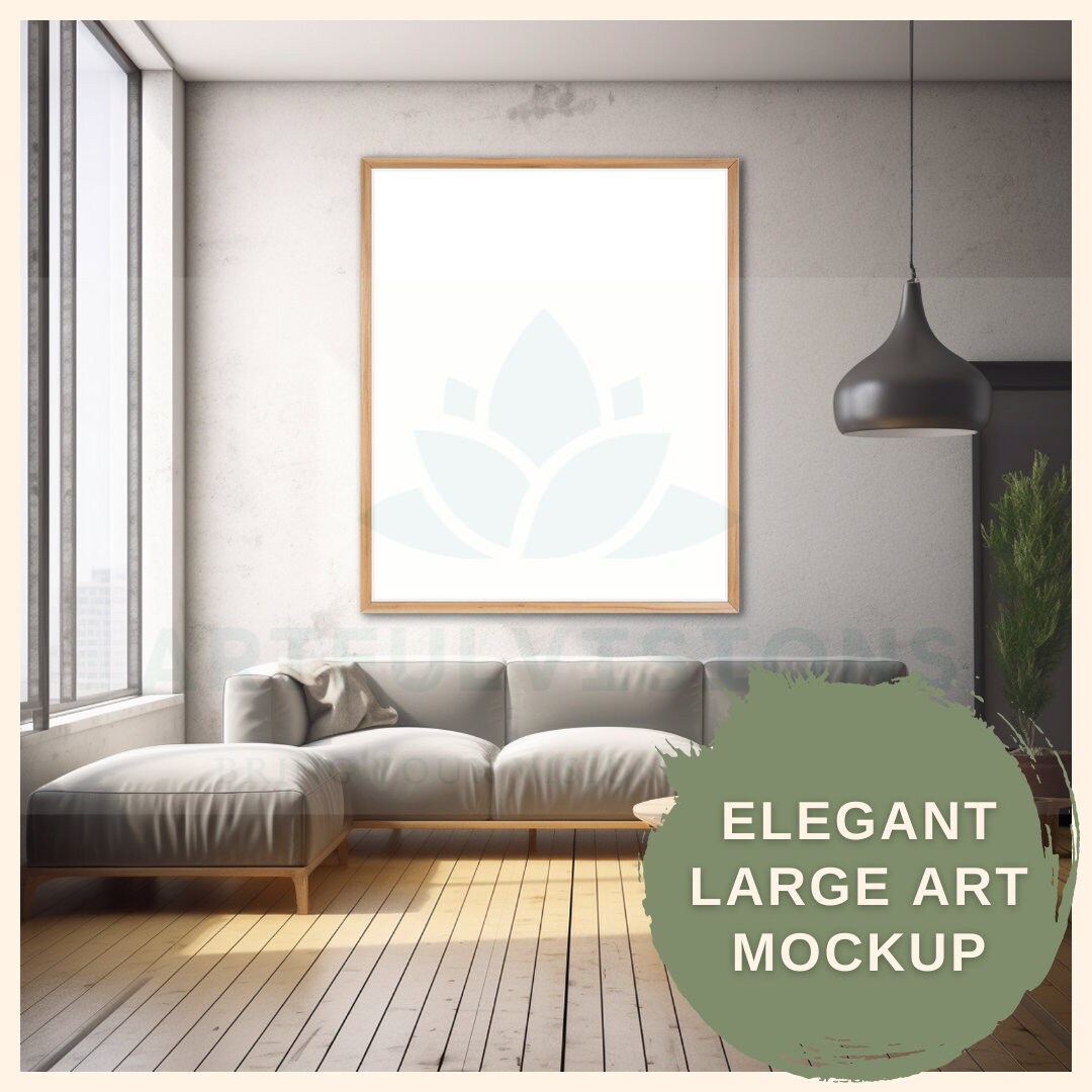 Contemporary Gallery Frame Mockup Photograph Styled Stock Etsy