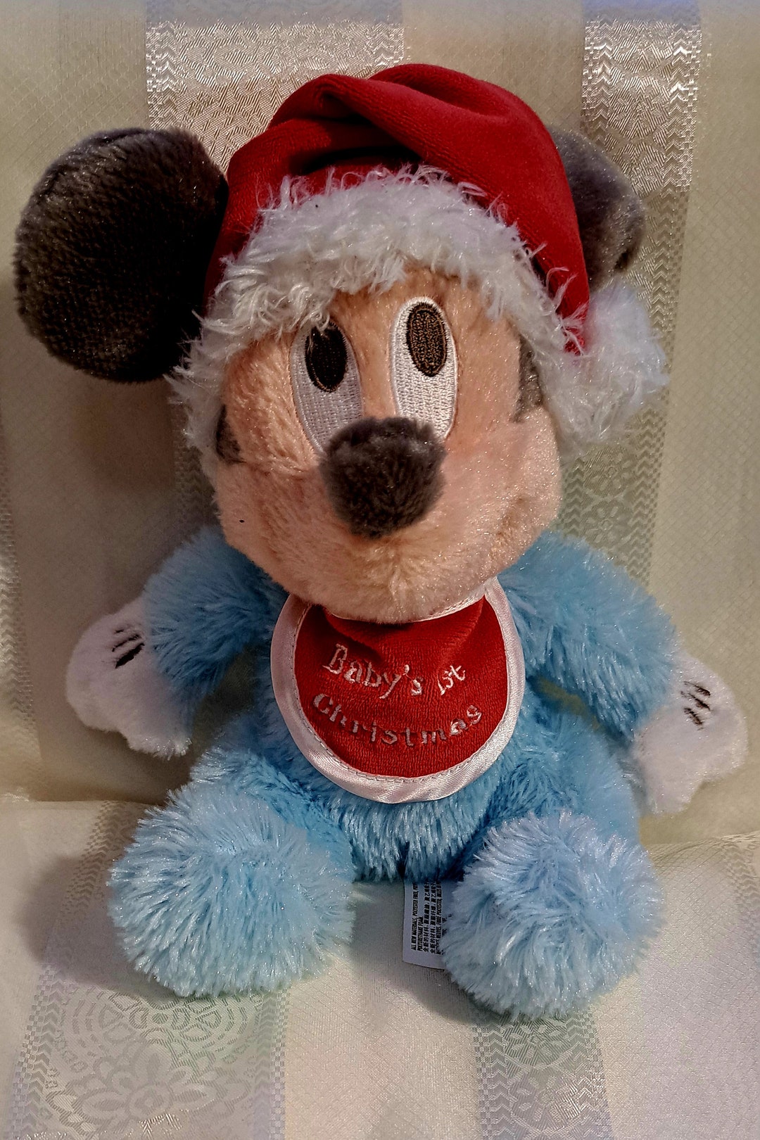 Baby's First Christmas Mickey Plush Etsy