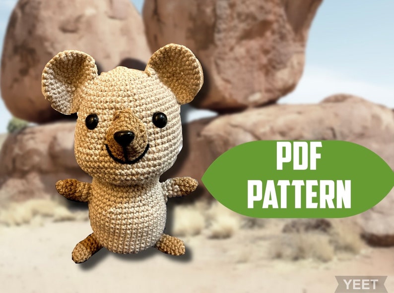 Quigley the Quokka Crochet Pattern Amigurumi Etsy