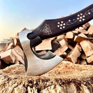 Handmade Custom Viking Medieval Leviathan Ragnar Norse Valhalla God of War Axe Axes for Gift- Personalized Gifts for him Groomsman Gifts
