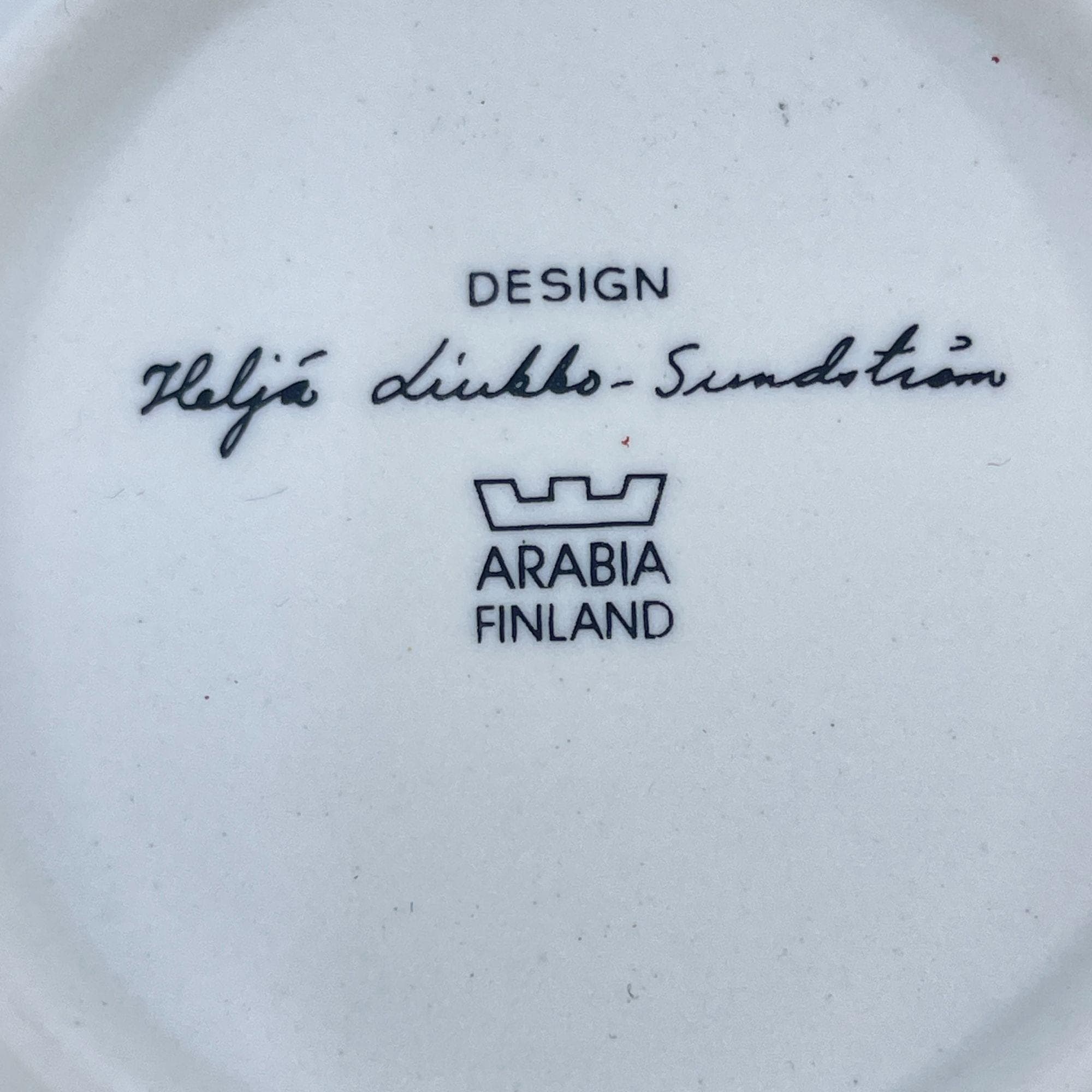 Vintage Arabia Finland Heljä Liukko Sundström Ceramic Plate With