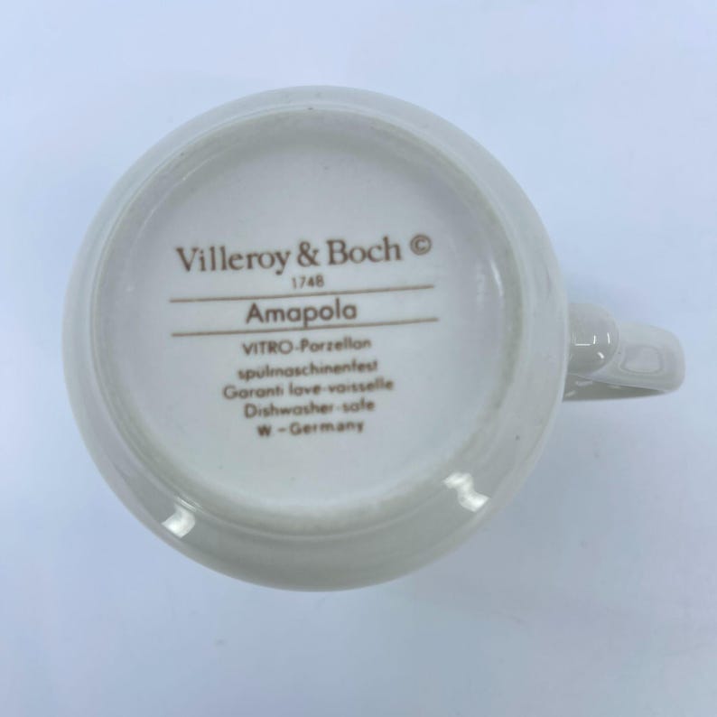 Taza vintage Villeroy & Boch "Amapola" con motivo floral texturizado, capacidad de 325 ml imagen 6