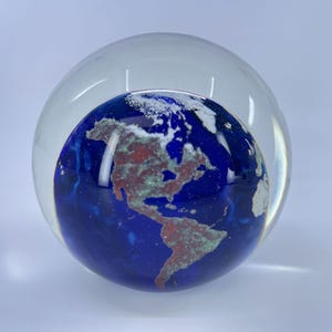 Lundberg Art Glass Globe Paperweight - Etsy
