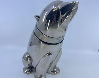 vintage restoration hardware polar bear shaped cocktail shaker mcm design