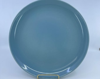 vintage russel wright “iroquois” casual dining dinner plate 10” ice blue
