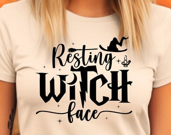Resting Witch Face Halloween Women's Tee
