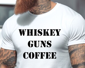 Whiskey, Guns, Coffee Men's Softstyle T-Shirt