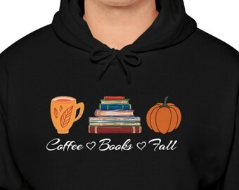 Coffee, Books, Fall Unisex Hoodie