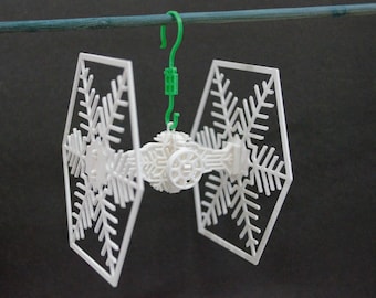 Enfeites de Natal Galácticos: Festividade Star Wars X-wing e Tie Fighter