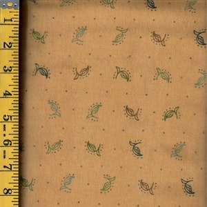 Moda 6843-13F Stampa foglia su grana oro Fall Fantasy Flannel di Holly Taylor VENDUTA A 1/2 IARDA
