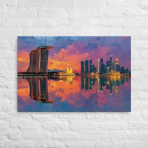 Singapore Skyline Canvas Print: Marina Bay Cityscape Wall Art
