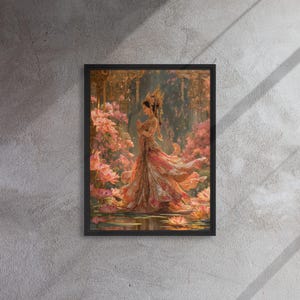 Spirit of Siam - Thai Cultural Goddess Wall Art Print | Framed Canvas - Spiritual Boho Print