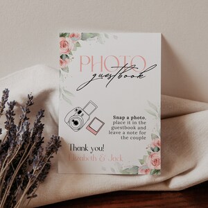 Photo Guestbook Sign, Camera Guestbook Sign Printable, Photo GuestBook Sign Template, Polaroid Wedding Sign, Leave A Photo, Snap It #02