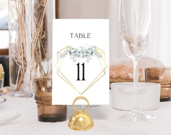 Wedding Table Numbers Template | Editable Wedding Signage | Wedding Table decor | Instant Download | Custom
