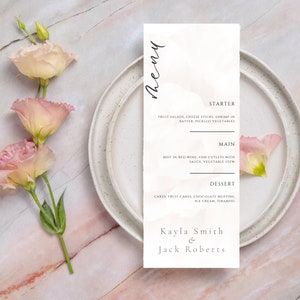 Wedding Dinner Menu, Editable Menu CANVA image 8