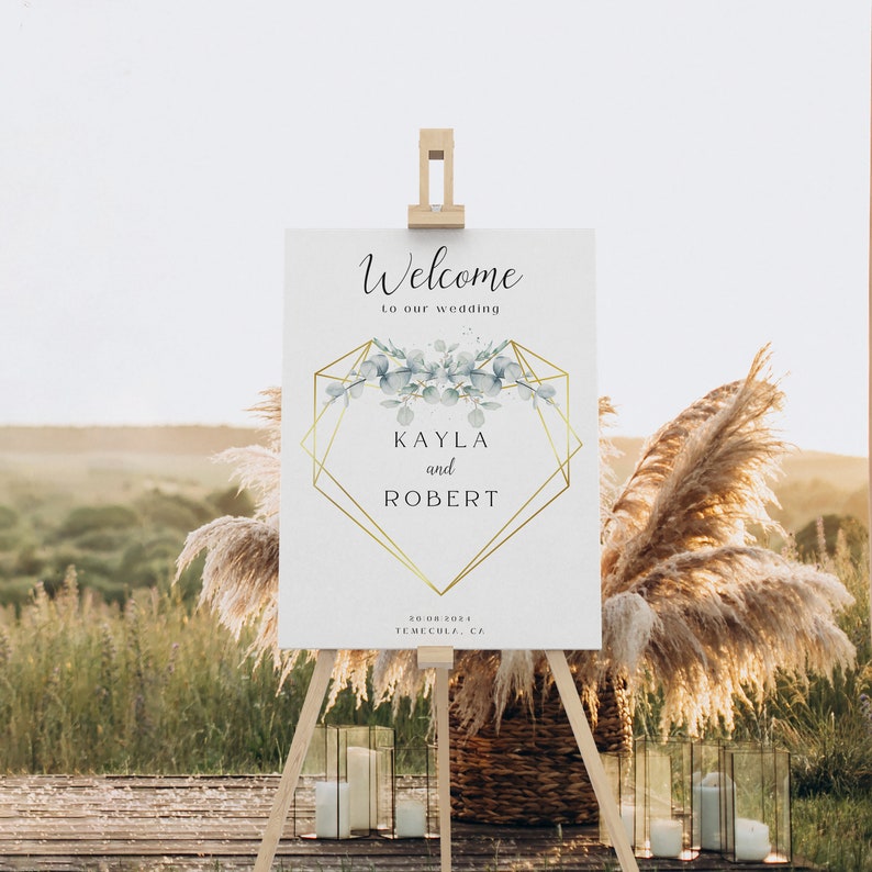 Minimalist Wedding Welcome Sign image 3