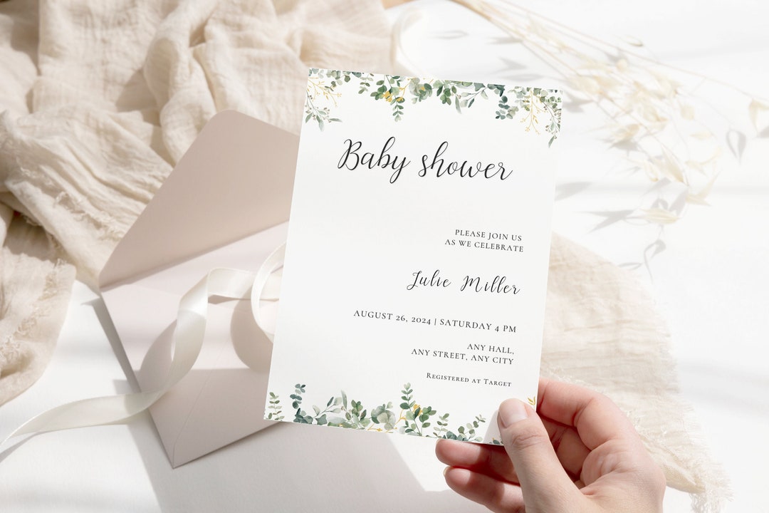 Personalised Baby Shower Invitation Baby Shower Invite Etsy