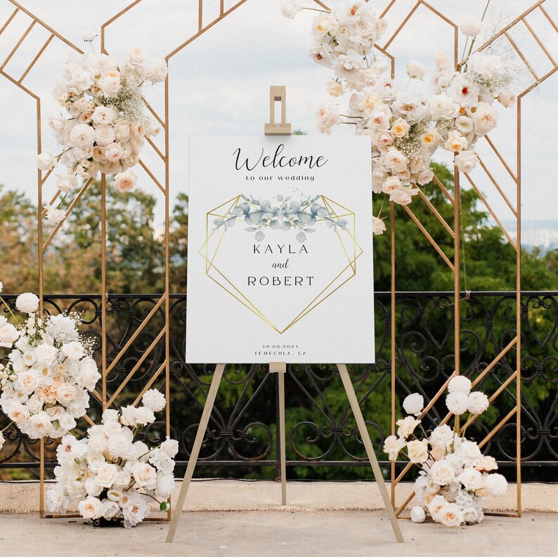 Minimalist Wedding Welcome Sign image 5