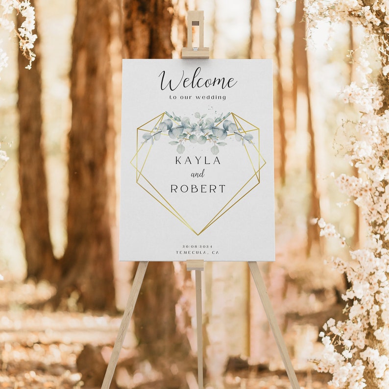 Minimalist Wedding Welcome Sign image 6