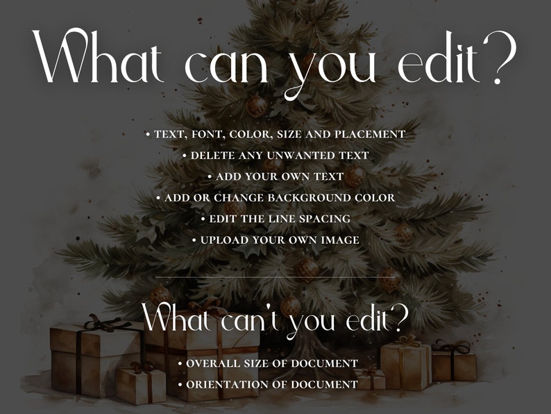 Merry Christmas Gift Tag Printable, Printable Christmas Tree Gift Tag, Holiday Party Favour Tag, Editable Christmas Gift Tag Download image 9