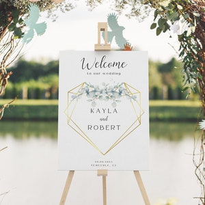 Minimalist Wedding Welcome Sign image 4