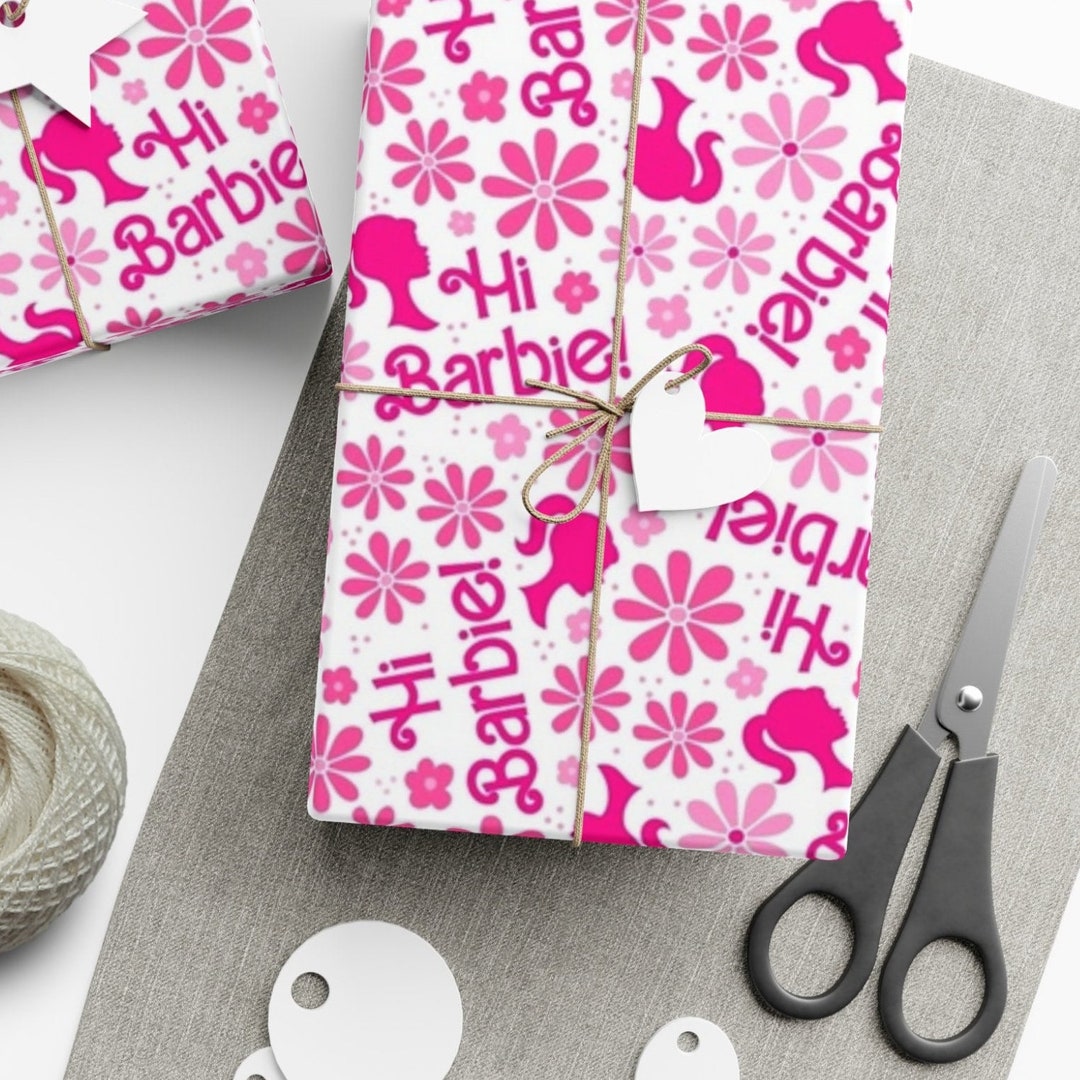 Barbie Gift Wrap Paper Barbiethemed Wrapping Girls