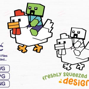 Chicken Jockey SVG PNG JPG: Funny Cut File (Digital Download)