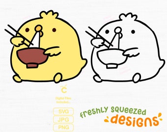 Cute Mochi Ramen Noodle Kawaii, Kawaii Noodles Png, Cute Ramen Png, Kawaii Mochi Png, SVG PNG JPG, cut files, Instant Digital Download