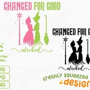 Wicked Witch Changed For Good SVG PNG JPG Bundle (Digital Download)