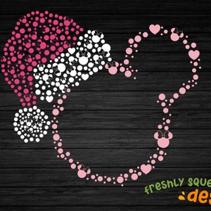 Bundle Merry Christmas, Minnie Head, Holiday Mouse ears, magical season, SVG PNG JPG, Instant Digital Download, Cricut File and more