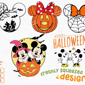 Halloween Mouse Bundle Pumpkin, webs, ghosts, svg png jpg bundle, cricut cut files, silhouette and sublimation, Instant Download