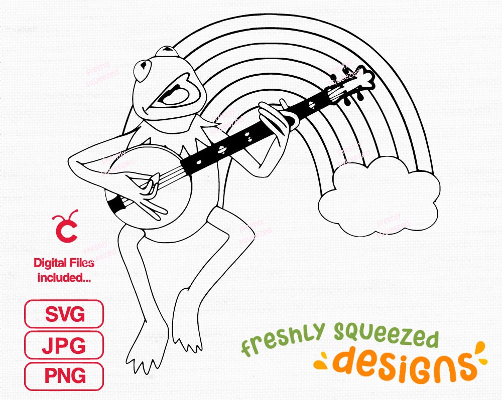 Kermit SVG Muppets Rainbow Connection Kermit the Frog SVG Rainbow Svg ...