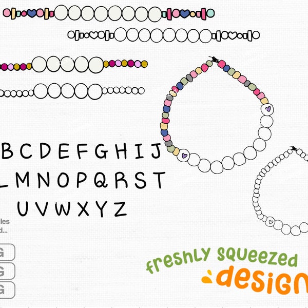 Bundle Friendship Bracelet svg design with Alphabet svgs, do it yourself digital bracelet - svg png jpg bundle, cricut, Instant Download