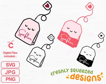 Swiftea Tea Cup Design: SVG, PNG, JPG Files (Digital Download)