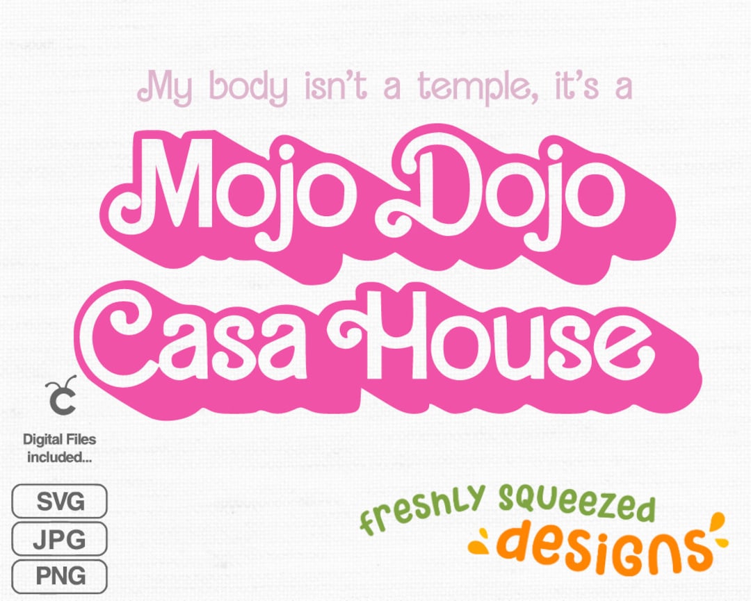 Mojo Dojo Casa House, Pink Svg Png Jpg, SVG File for Cricut, Layered