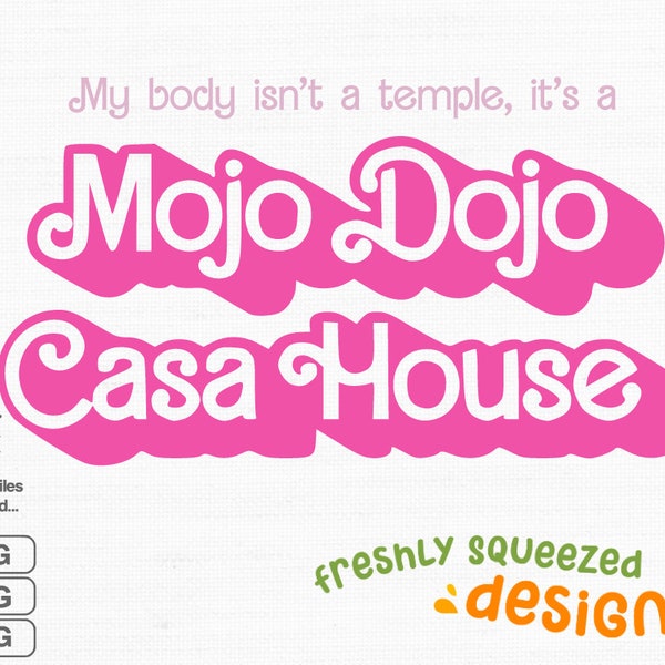 Mojo Dojo Casa House, Pink Svg Png Jpg, SVG file for cricut, Layered SVG files, Clipart file, Instant Download