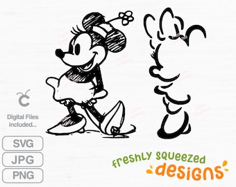 Mouse Line Art Drawings: SVG, PNG, JPG Bundle (Digital Download)