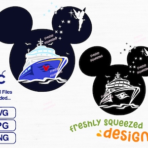 Mickey Cruise Silhouette Color design, Mouse Head ears, Cruiseline, Treasure Wish Wonder Dream Magic Fantasy, SVG PNG JPG, Instant Download