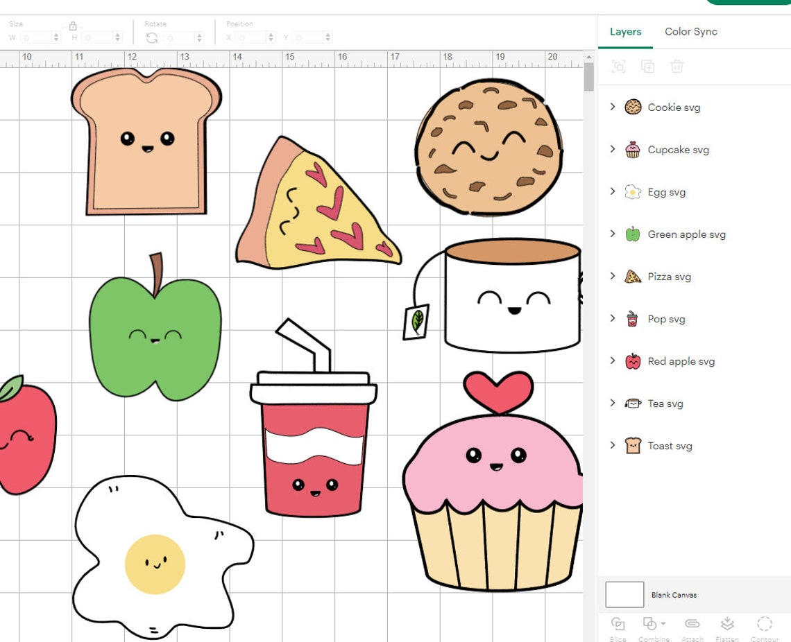 Cute Food Couples Kawaii Designs SVG PNG JPG Set, Cute Food Clip Art ...