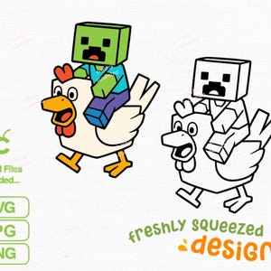 Chicken Jockey funny simple PNG SVG JPG, high quality file, shirt, cut file, sublimation, Instant Digital Download