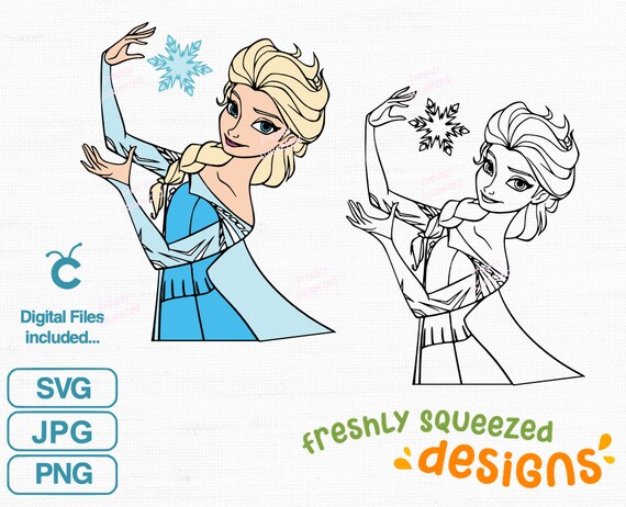 Elsa SVG Clipart: Layered Frozen Design (digital Download) - Etsy
