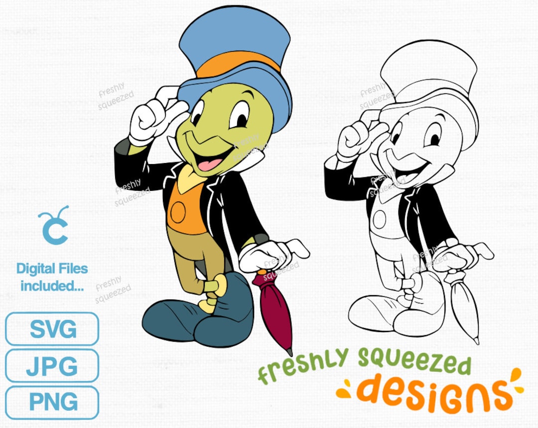 ジミニー・クリケット SVG: ピノキオ映画キャラクター クリップ