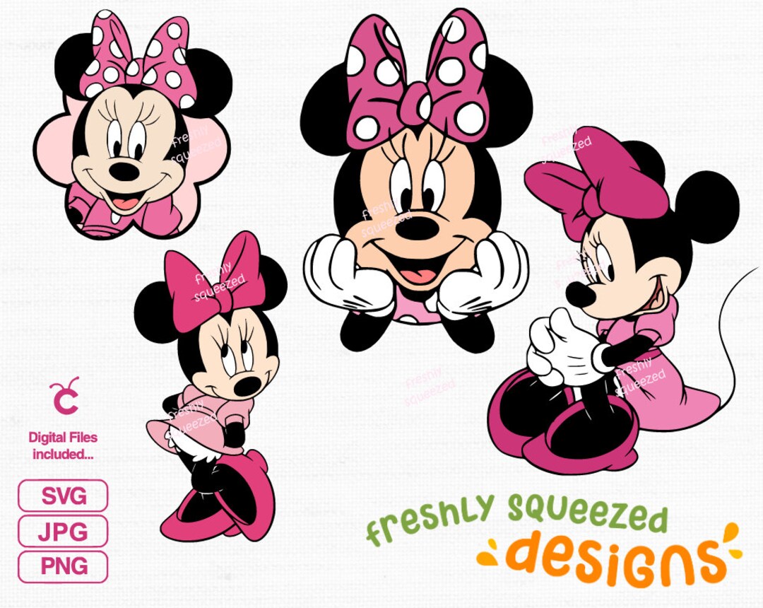Pink Mouse SVG Bundle: Cricut & Silhouette Cut Files (digital Download ...