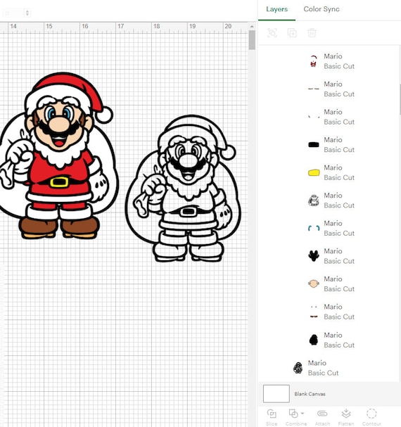 Merry Christmas Mario Santa Design: SVG, PNG, JPG (digital